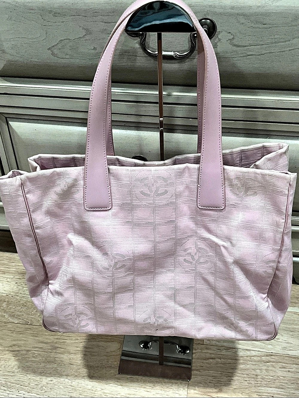 Chanel Travel Line Tote PM Pink Logo Pattern